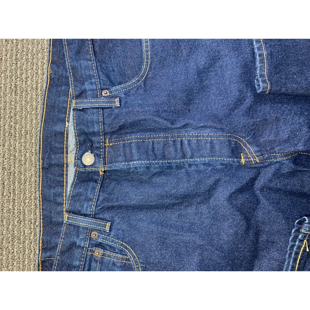 Levi's 501 Mens Jeans 38x30 Blue Denim Button Fly Straight Leg Regular Fit